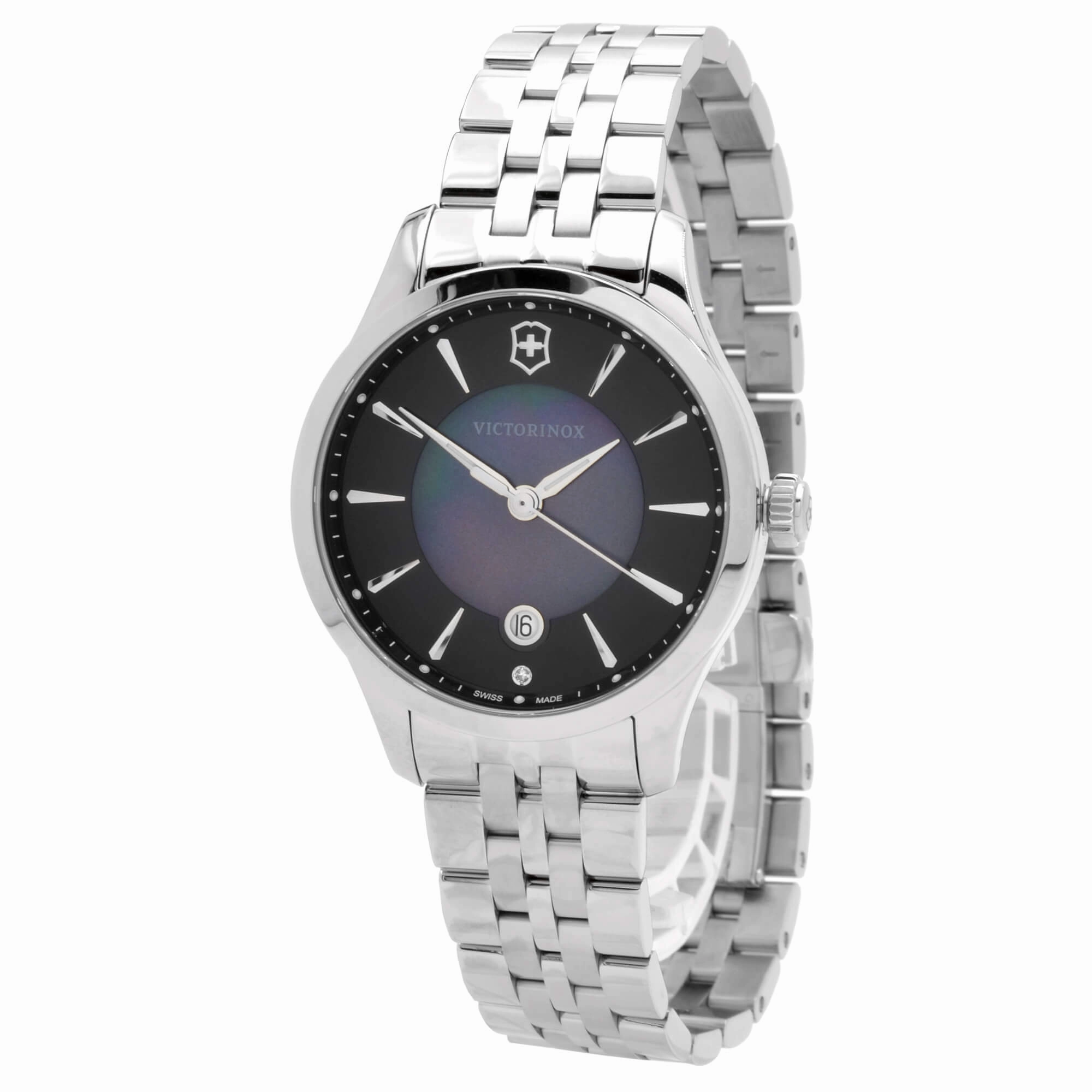Victorinox Swiss Army Men's Watch - Alliance Small Black MOP Dial Bracelet | 241751