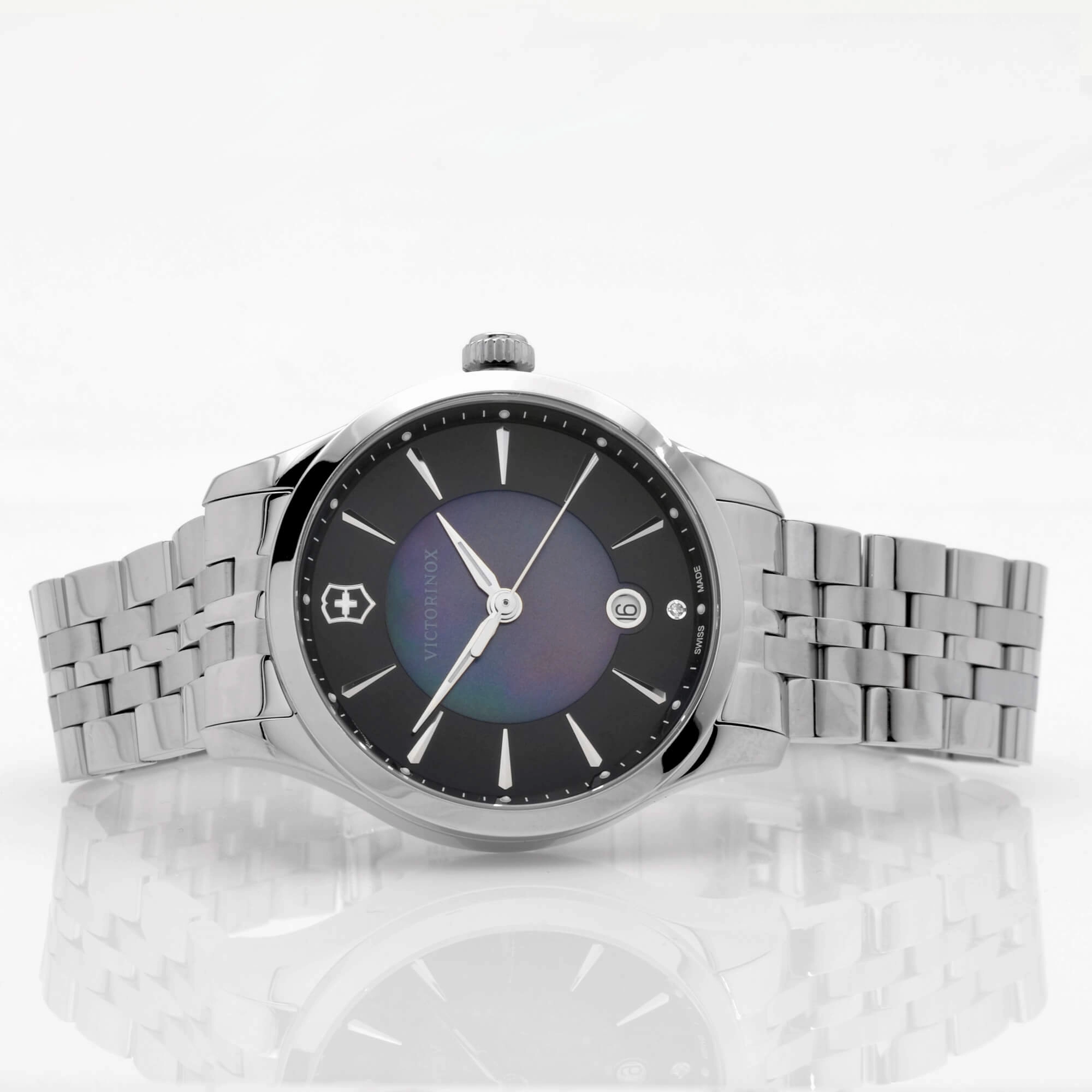 Victorinox Swiss Army Men's Watch - Alliance Small Black MOP Dial Bracelet | 241751