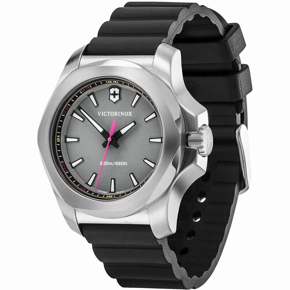 Victorinox Swiss Army Women's Watch - I.N.O.X. V Grey Dial Black Strap | 241881