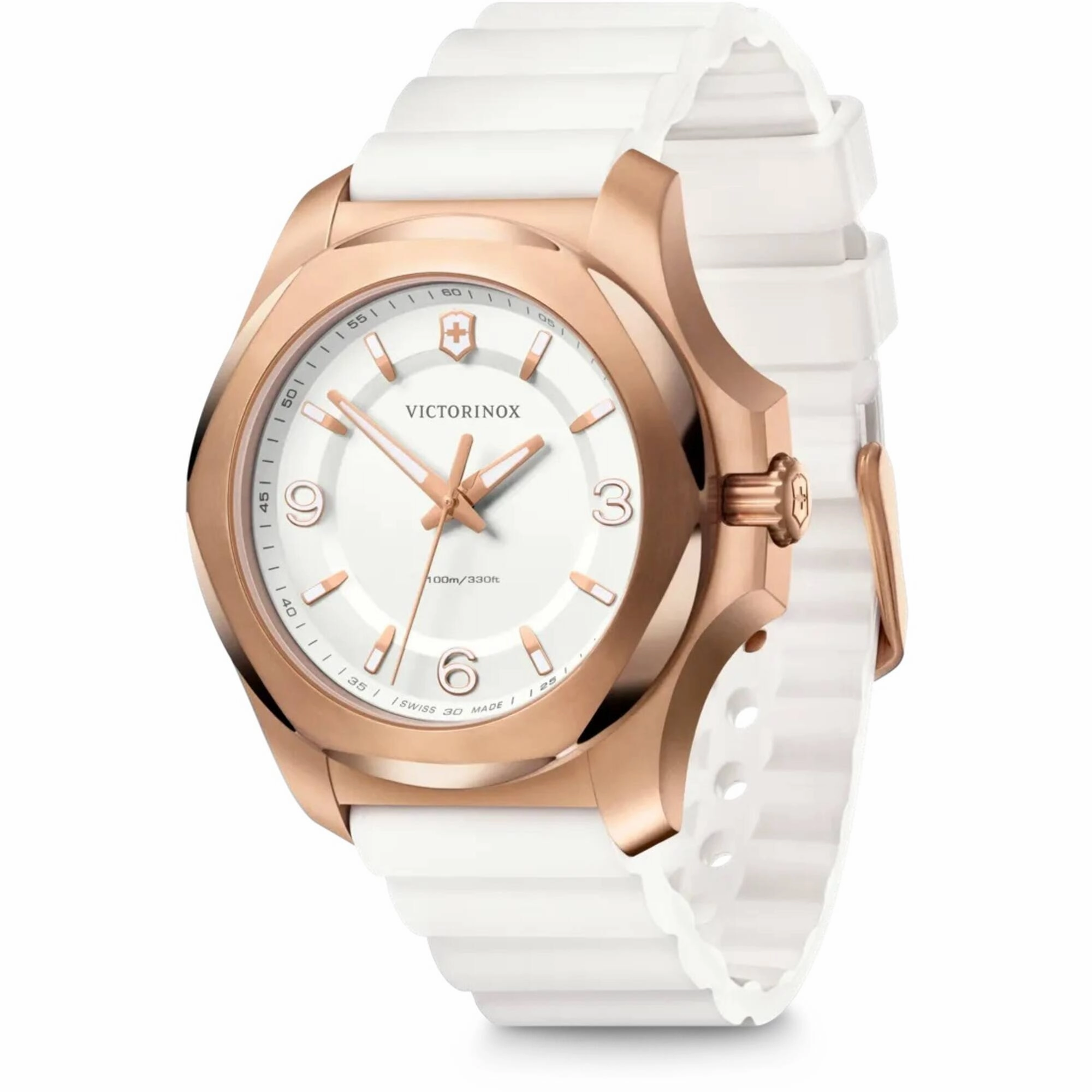 Victorinox Swiss Army Women's Watch - I.N.O.X. V Rose Gold Case White Strap | 241954