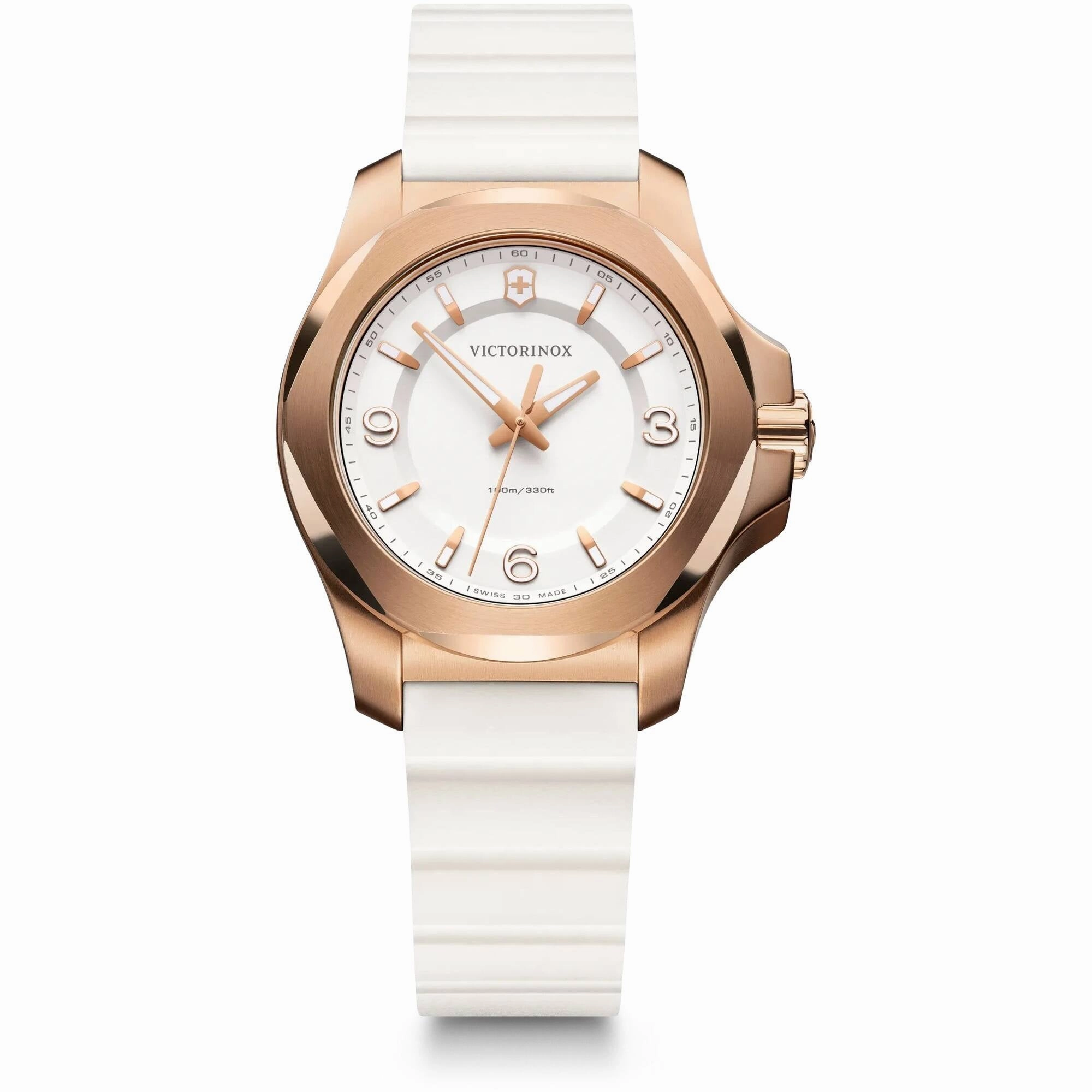 Victorinox Swiss Army Women's Watch - I.N.O.X. V Rose Gold Case White Strap | 241954