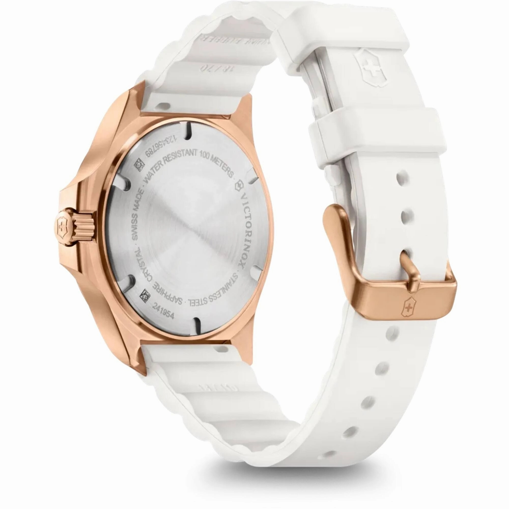 Victorinox Swiss Army Women's Watch - I.N.O.X. V Rose Gold Case White Strap | 241954
