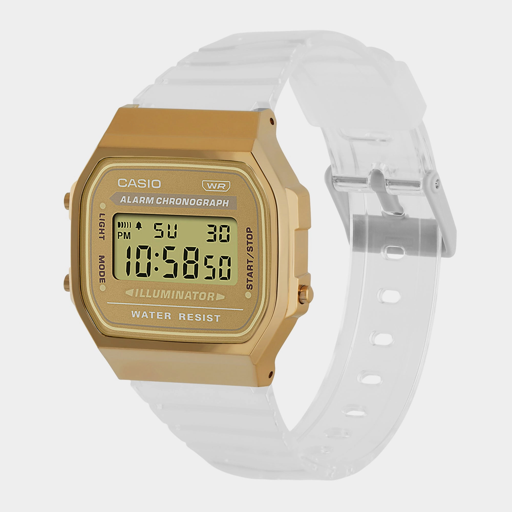 Vintage Gold Unisex Digital Resin Watch D307 - A168XESG-9ADF