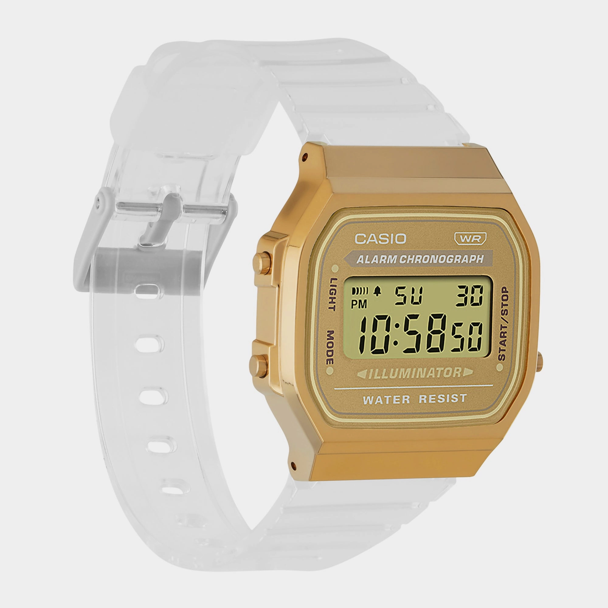 Vintage Gold Unisex Digital Resin Watch D307 - A168XESG-9ADF