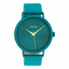 Viridian green OOZOO watch with leather strap - C10581