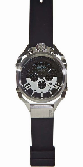 Welder by U-boat K36 Chronograph Stainless Steel Mens Watch Rubber Strap K36-2403