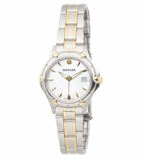 Wenger 70236 Women's White Dial Two Tone Stainless Steel Watch