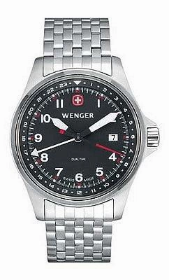 Wenger Men's Swiss Made Aerograph Dual Time GMT Watch 72098