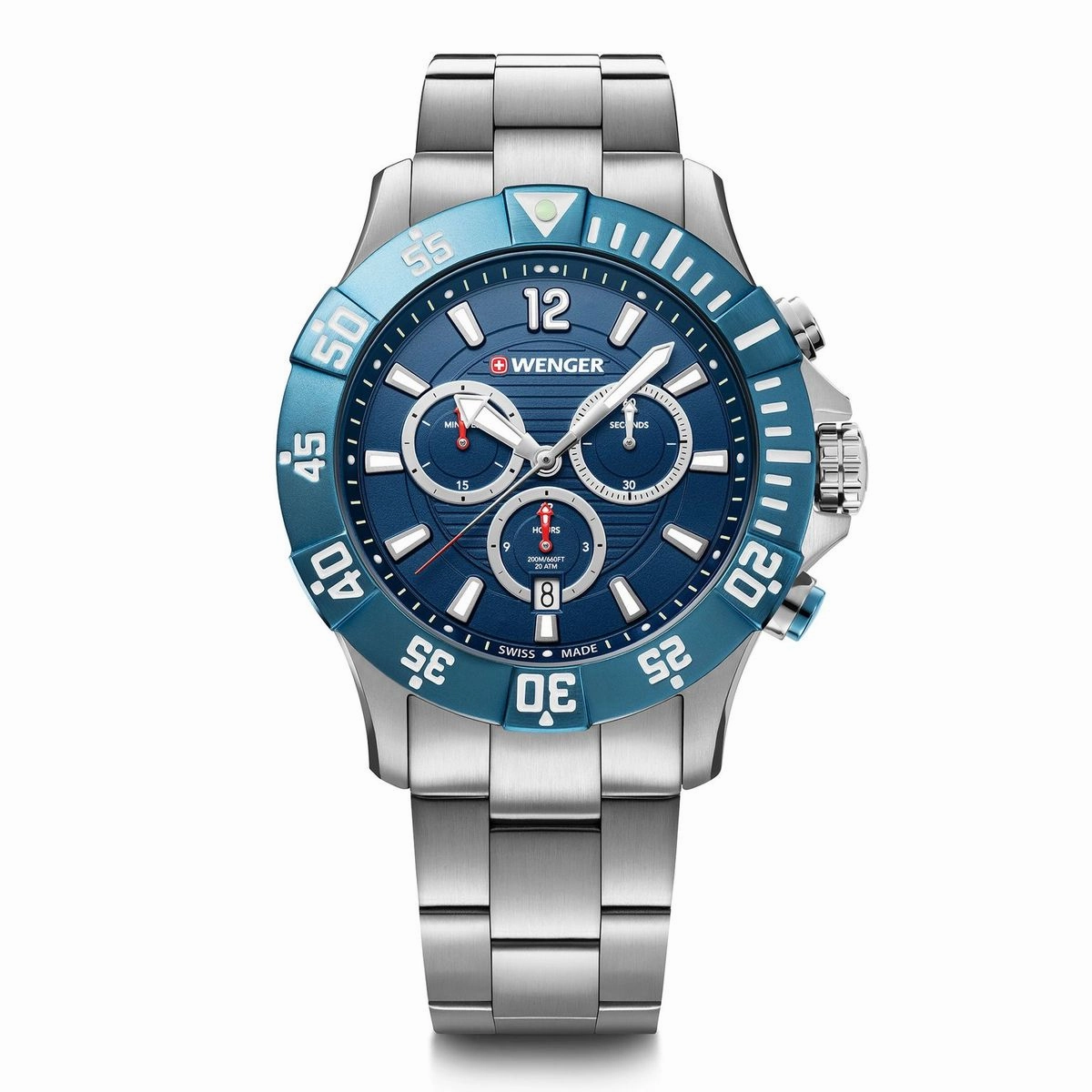 Wenger Seaforce Chrono Blue Dial Stainless Steel Watch 01.0643.119