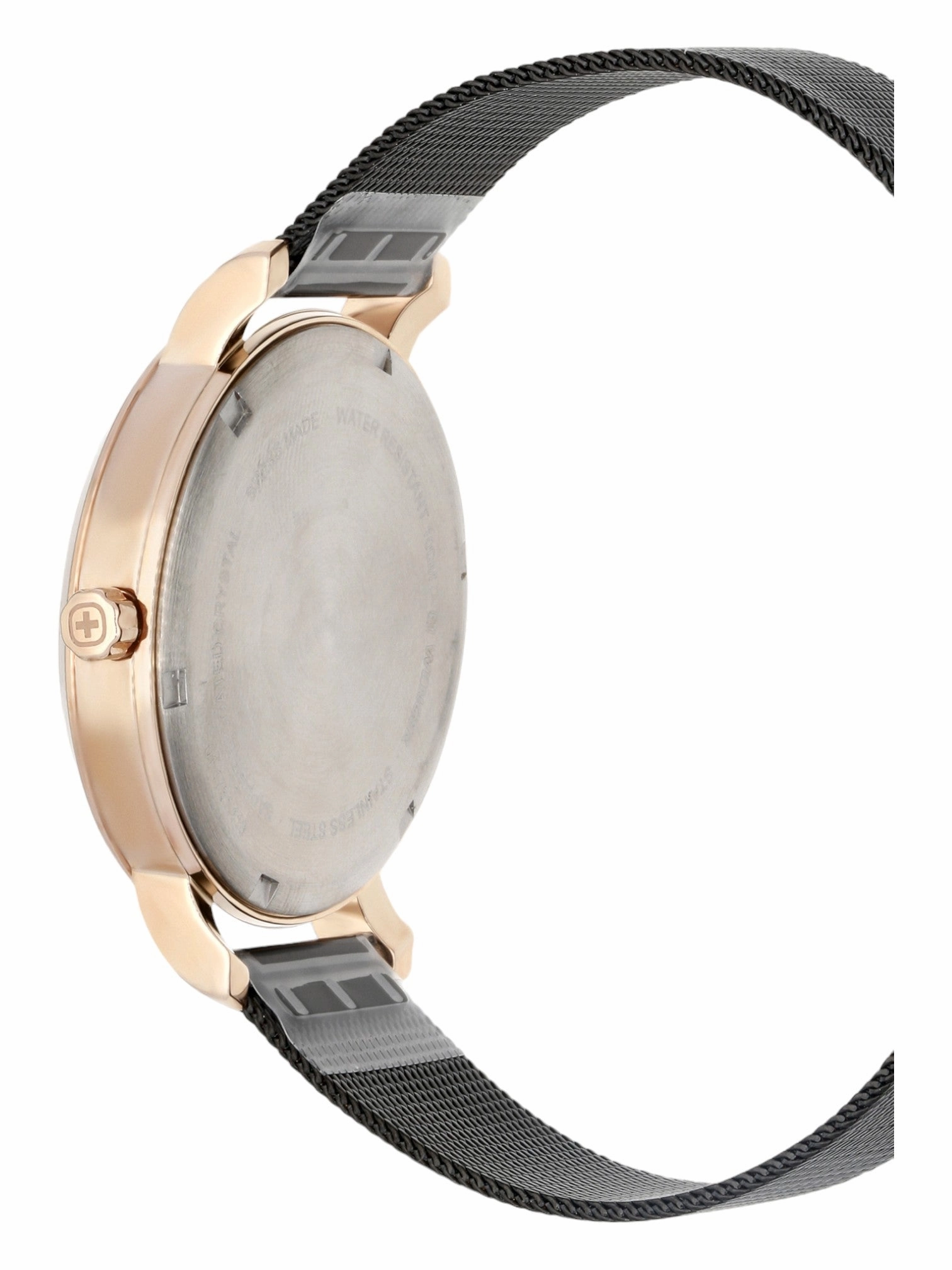 Wenger Swiss Army Ladies 01.1731.113 Metropolitan Donnissima Black Dial Watch 38 mm