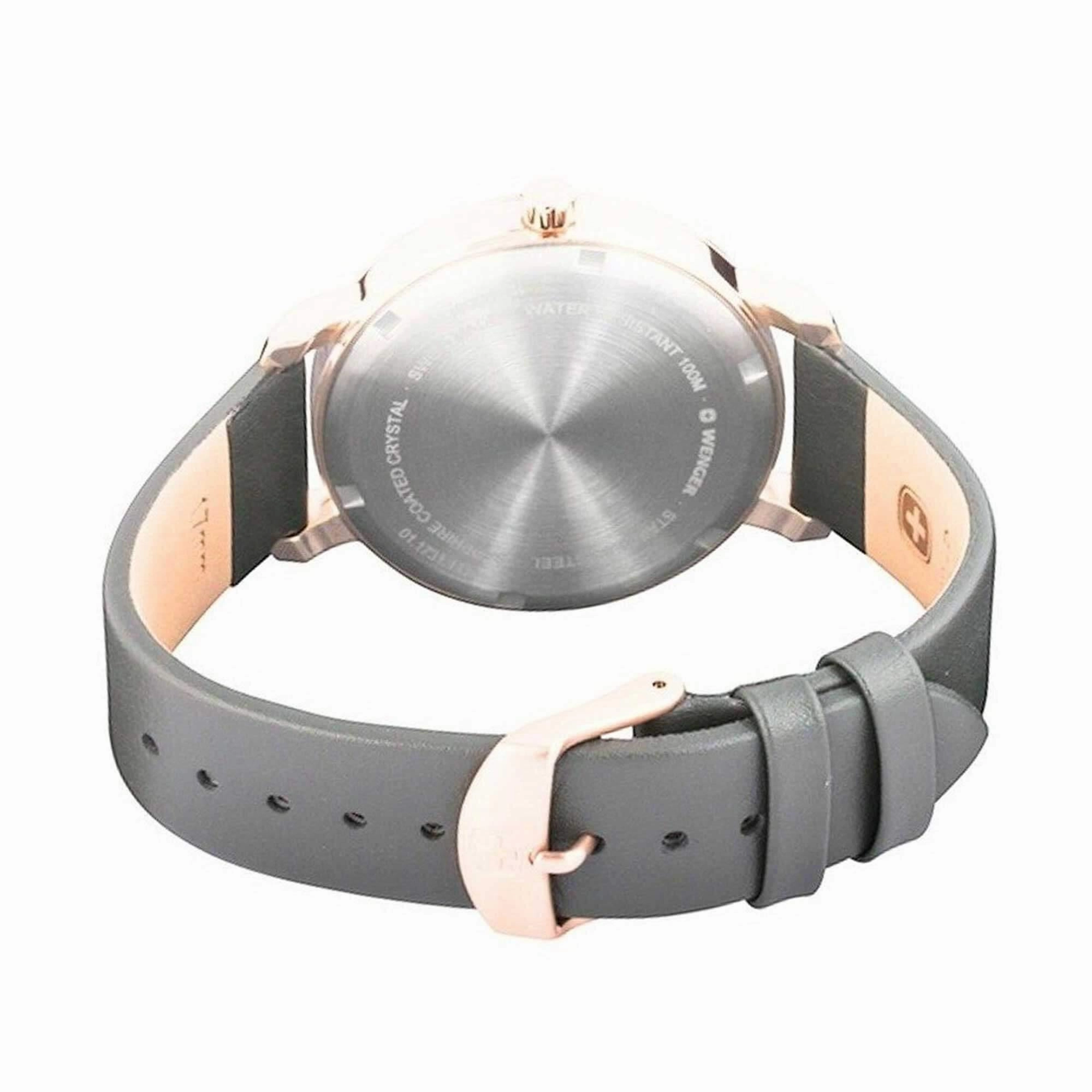 Wenger Women's Watch - Metropolitan Donnissima White Dial Grey Strap | 01.1731.111