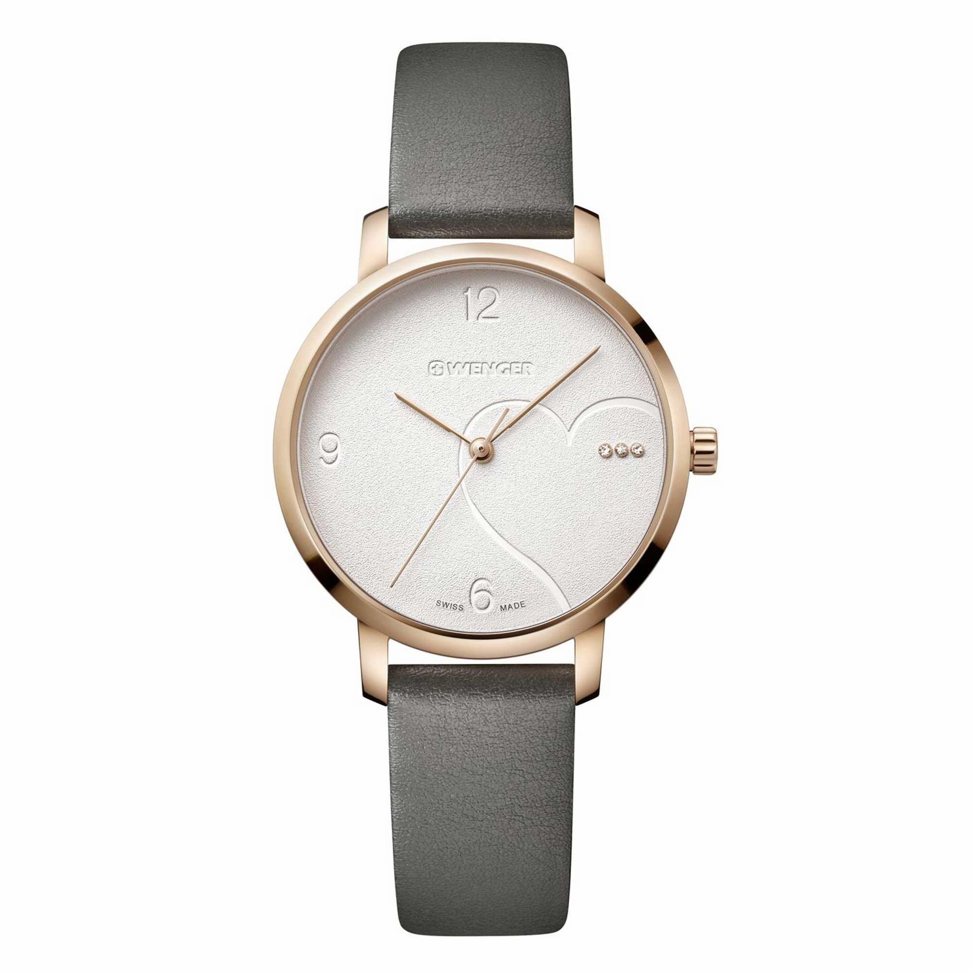 Wenger Women's Watch - Metropolitan Donnissima White Dial Grey Strap | 01.1731.111