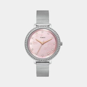 Women Pink Analog Stainless Steel Watch TWEL14700