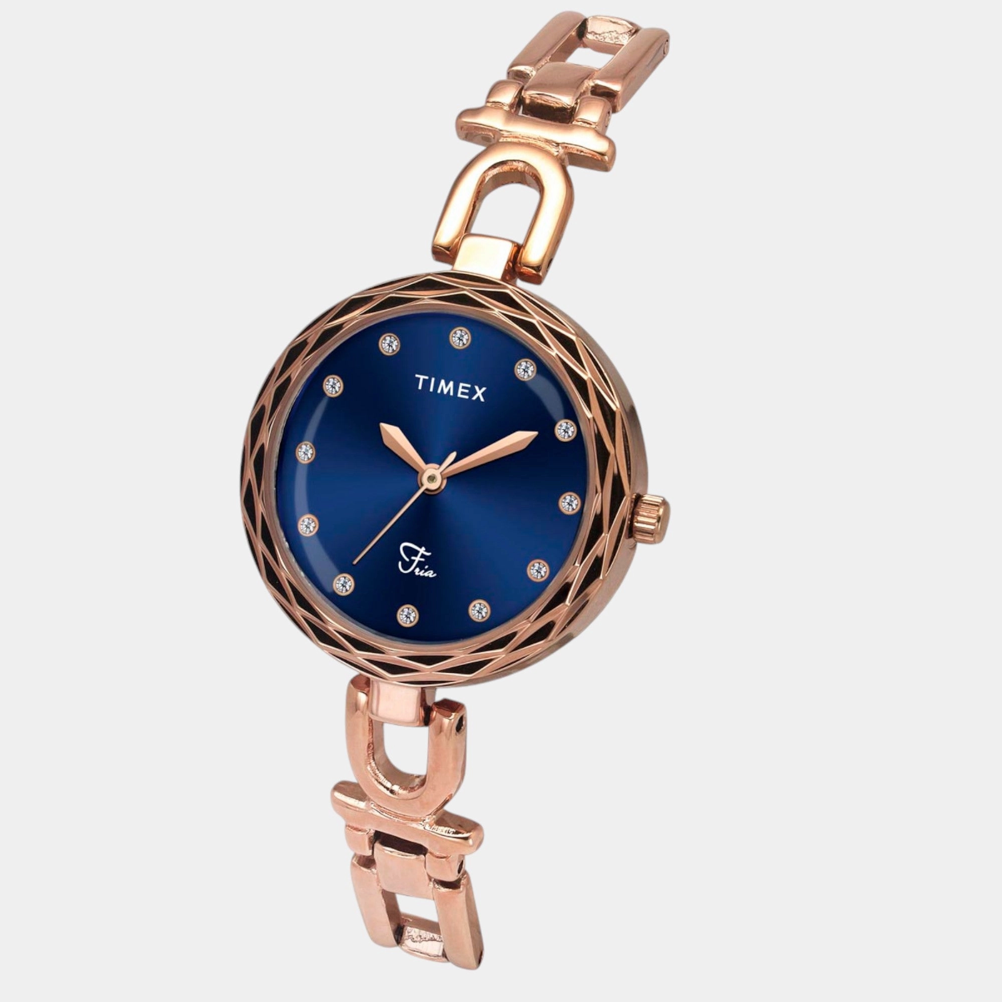 Women Quartz Blue Dial Analog Brass Watch TWEL19901