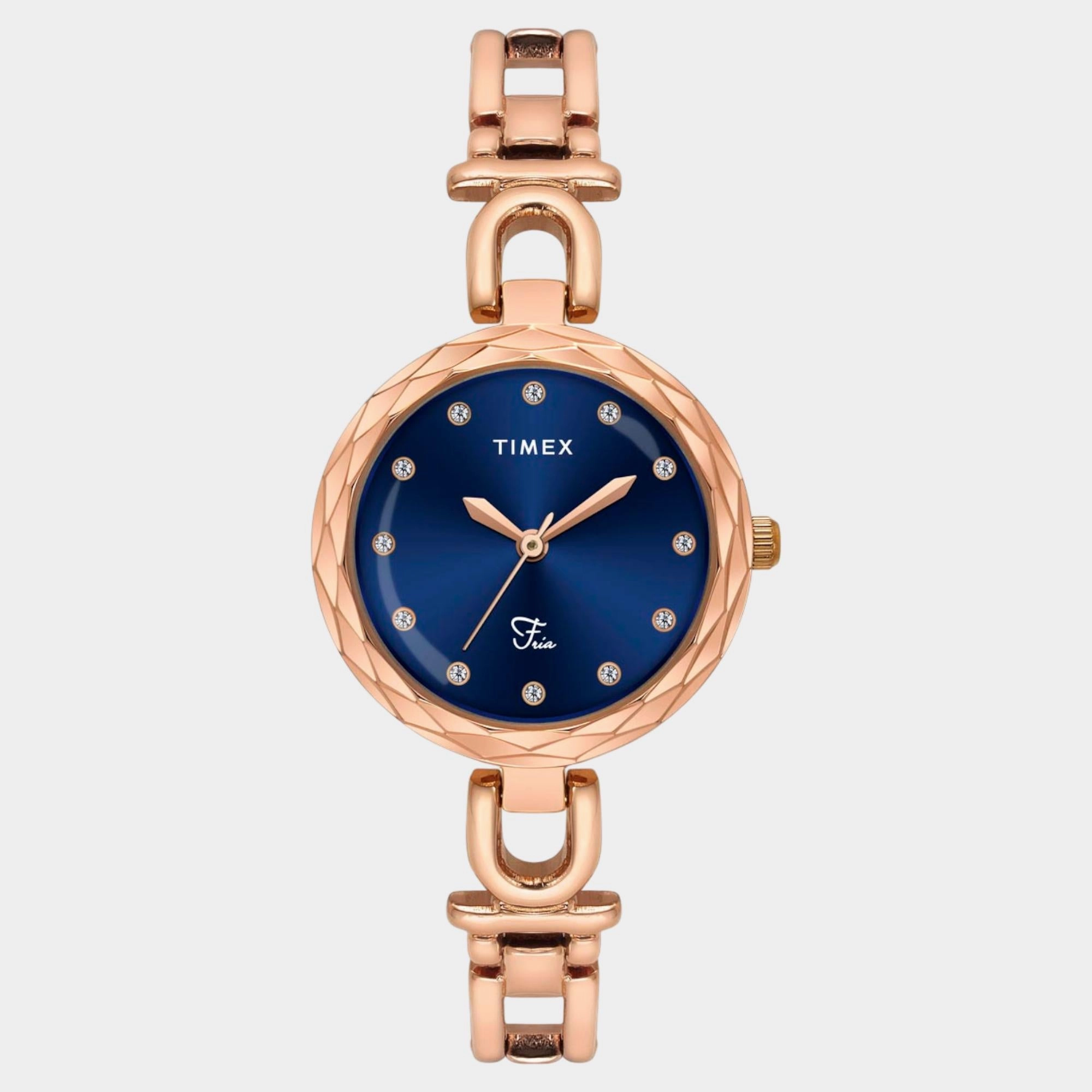Women Quartz Blue Dial Analog Brass Watch TWEL19901