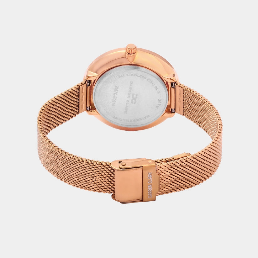 Women Quartz Green Dial Analog Mesh Watch 2007C-E0314
