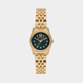Women Quartz Green Dial Analog Stainless Steel Watch MK4842