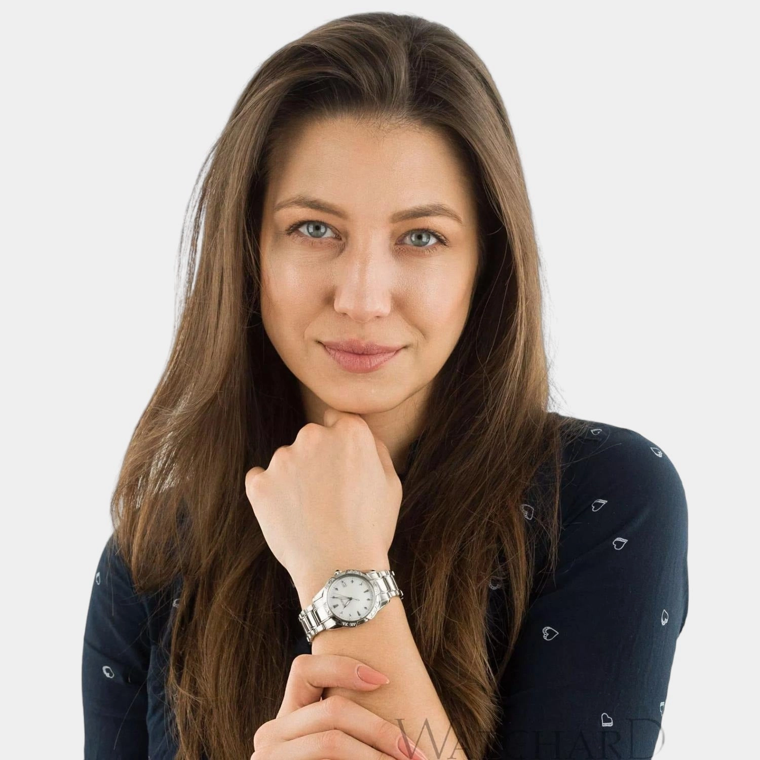 Women Quartz White Dial Analog Stainless Steel Watch SKK727P1