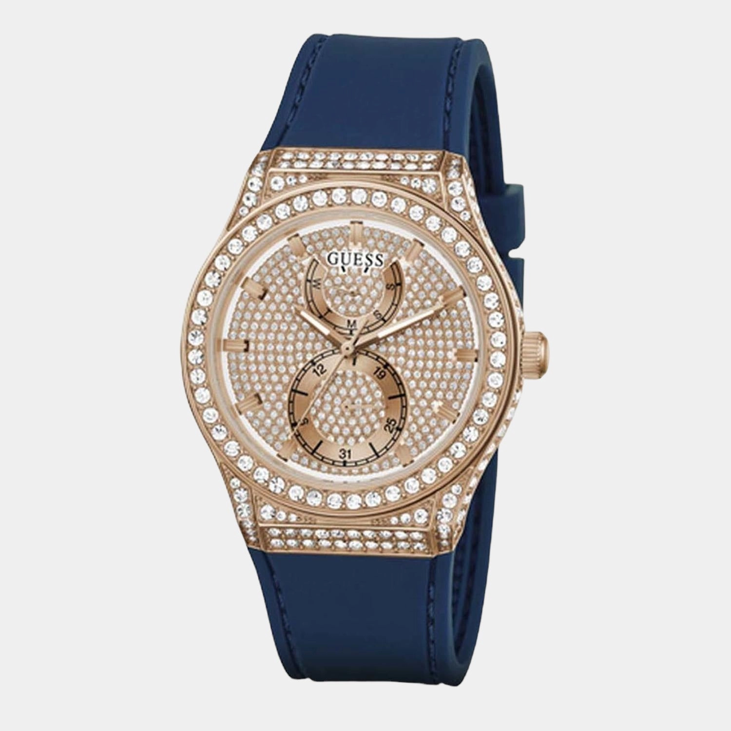 Women Rose Gold Analog Silicon Watch GW0439L4
