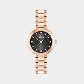 Women's Quartz Analog Black Dial Stainless Steel Watch 1502760