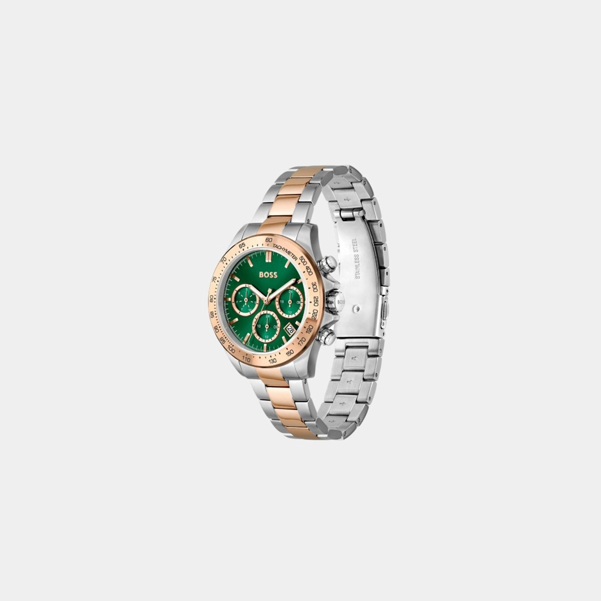 Women's Quartz Chronograph Green Dial Stainless Steel Watch 1502762