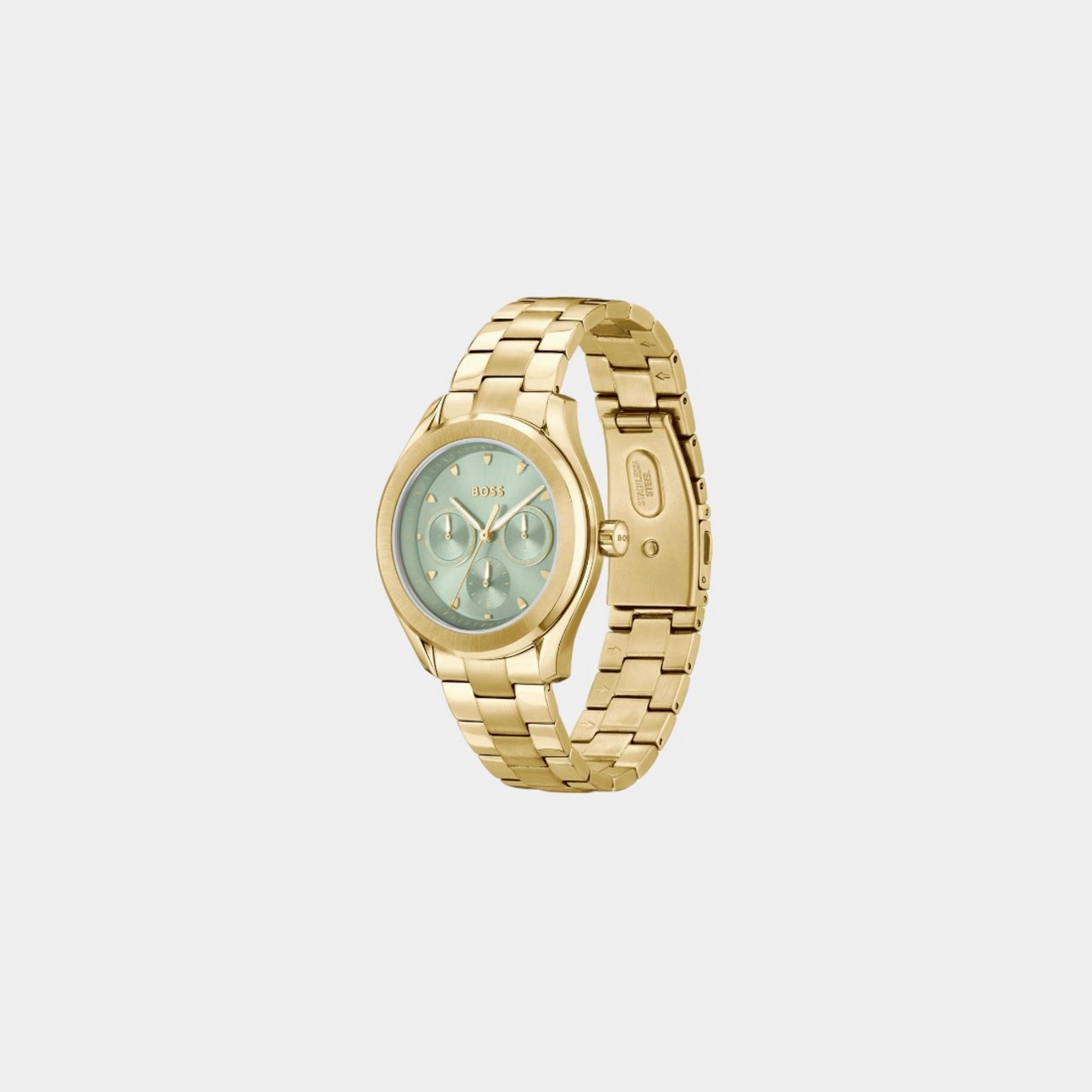 Women's Quartz Multi-Function Green Dial Stainless Steel Watch 1502745