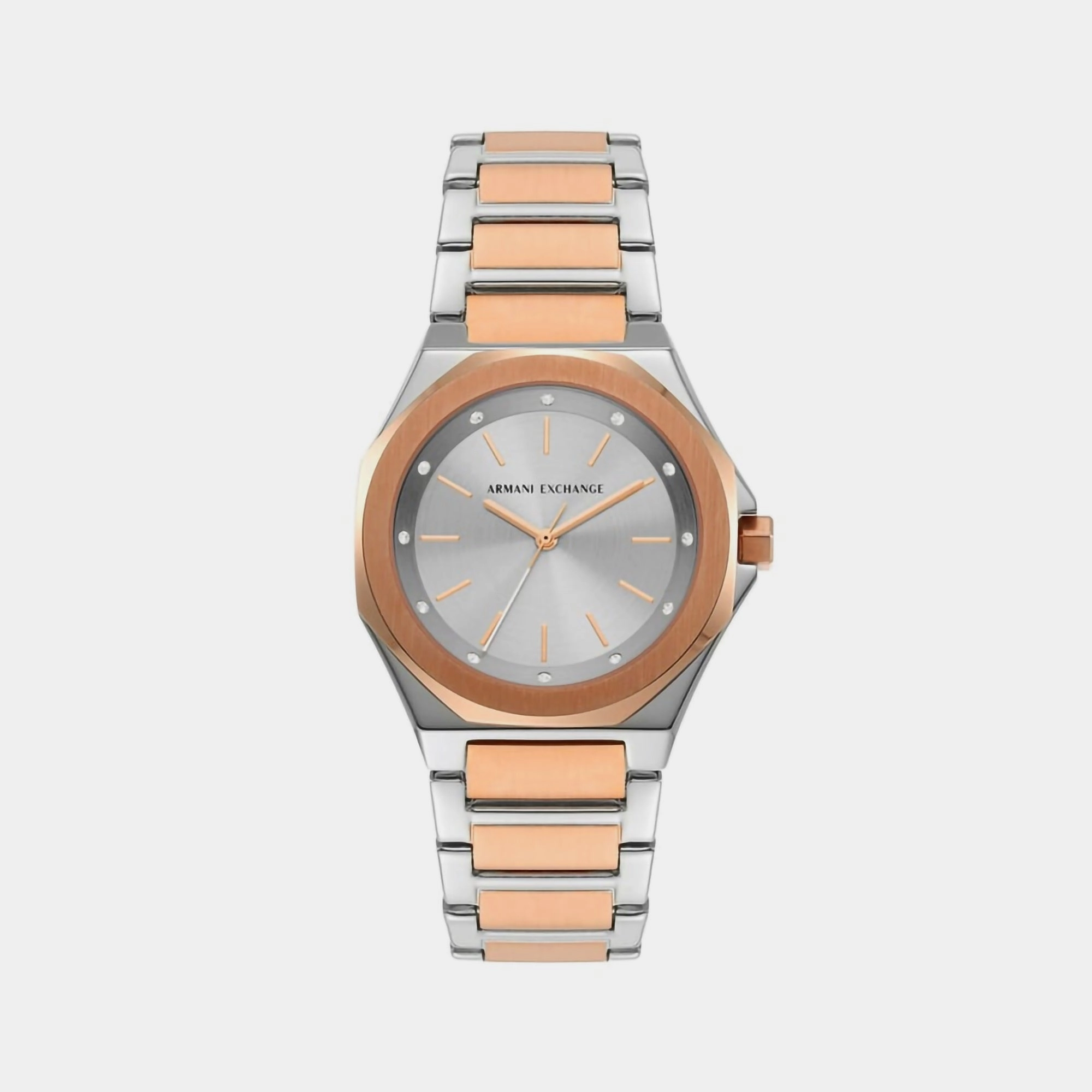 Women's Silver Analog Stainless Steel Watch AX4607
