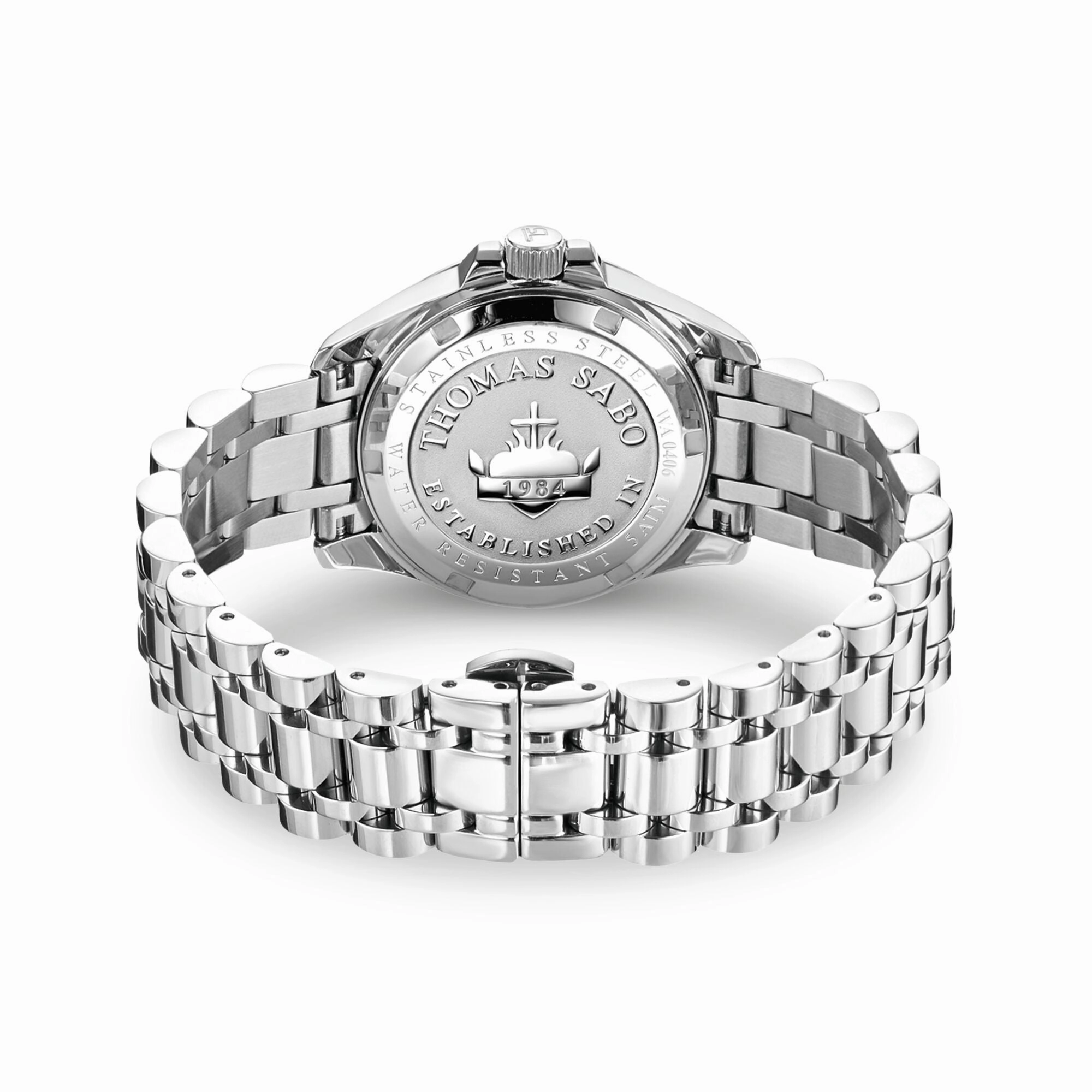 Women's watch Divine Silver with black dial and zirconia stones