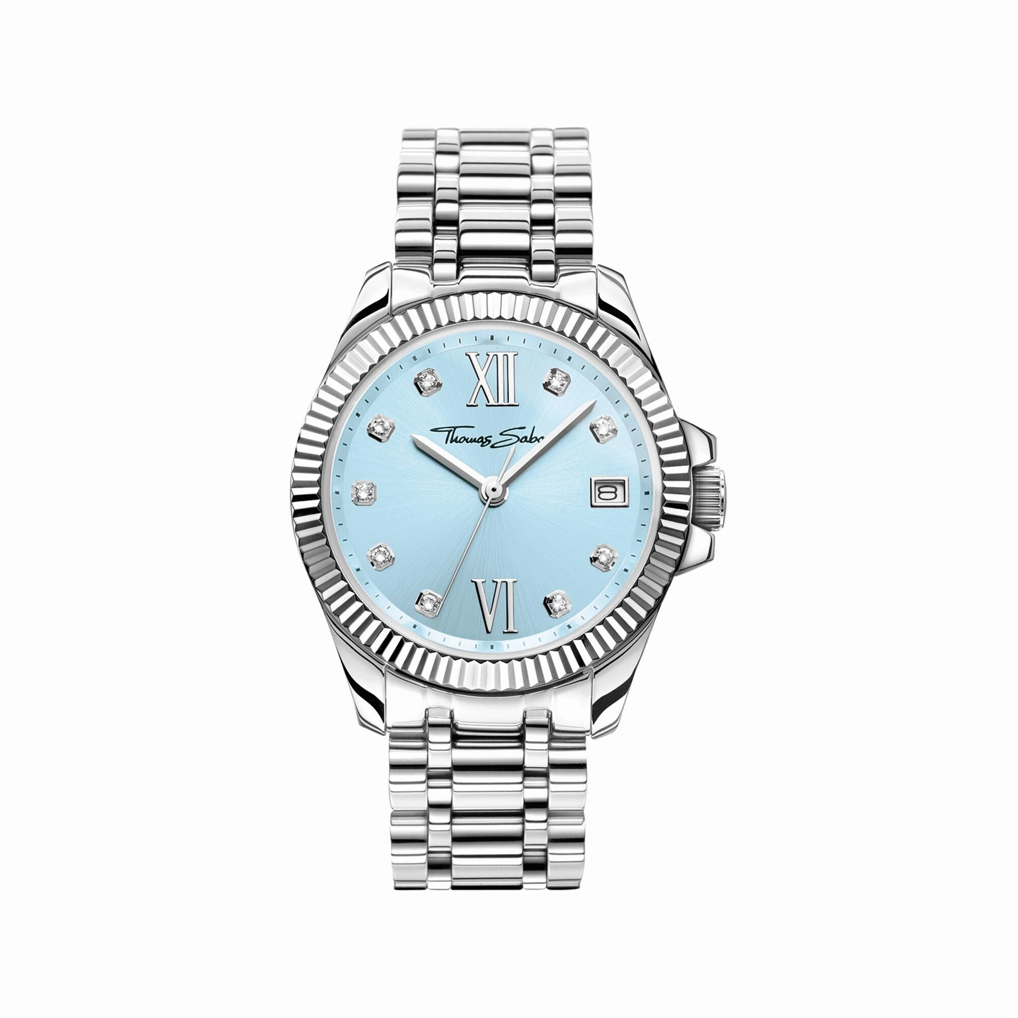 Women's watch with light blue dial