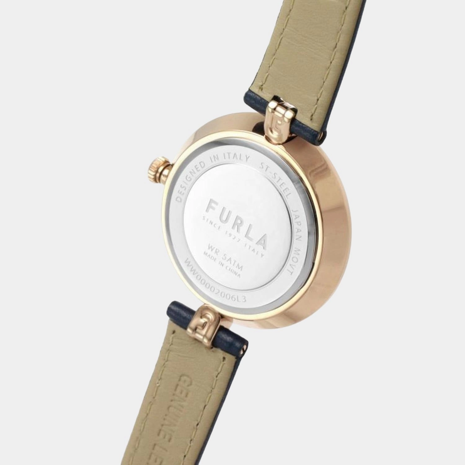 Women Silver Analog Leather Watch WW00002006L3