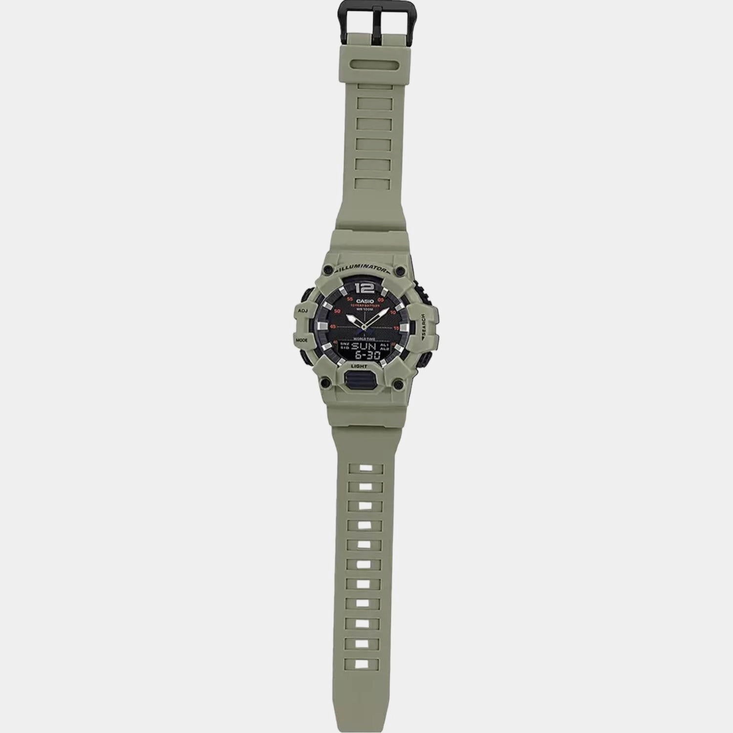 Youth Men's Green Digital Resin Watch D179 - HDC-700-3A3VDF