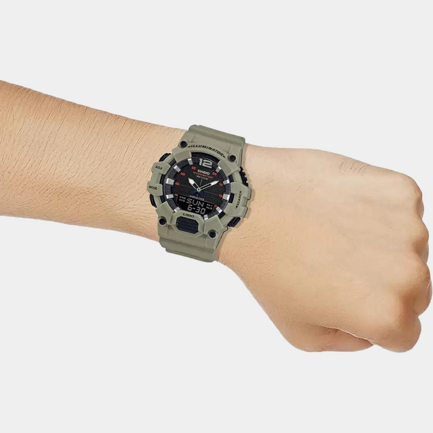 Youth Men's Green Digital Resin Watch D179 - HDC-700-3A3VDF